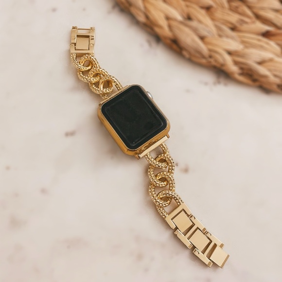 Other - NWT Beautiful Apple Watch Gold Chain with Rhinestones Band in Size 38/40/41